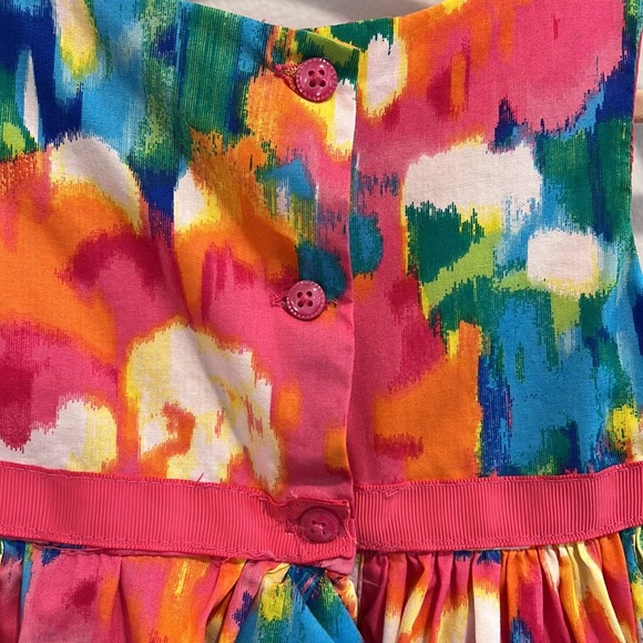 Place Baby Girls Party Dress Pink Multi-Color Print & Headband Band 12-18 months - Picture 6 of 12